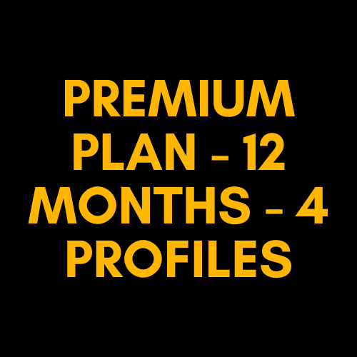 Premium Family Plan - 4 Profiles - 12 Months